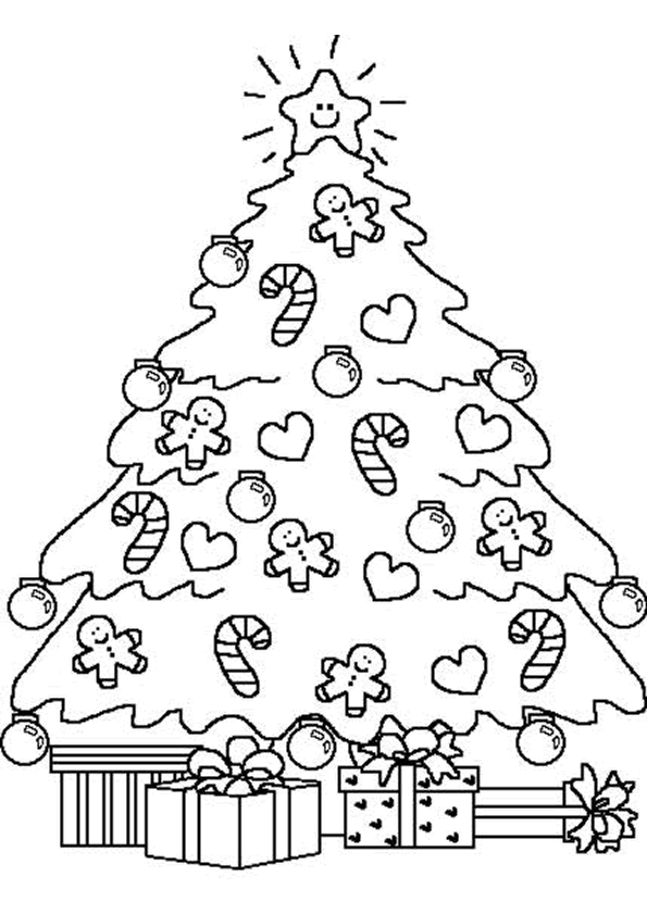 Coloriage de Sapins de Noël Joli sapin de Noël - coloriage de sapin de noel