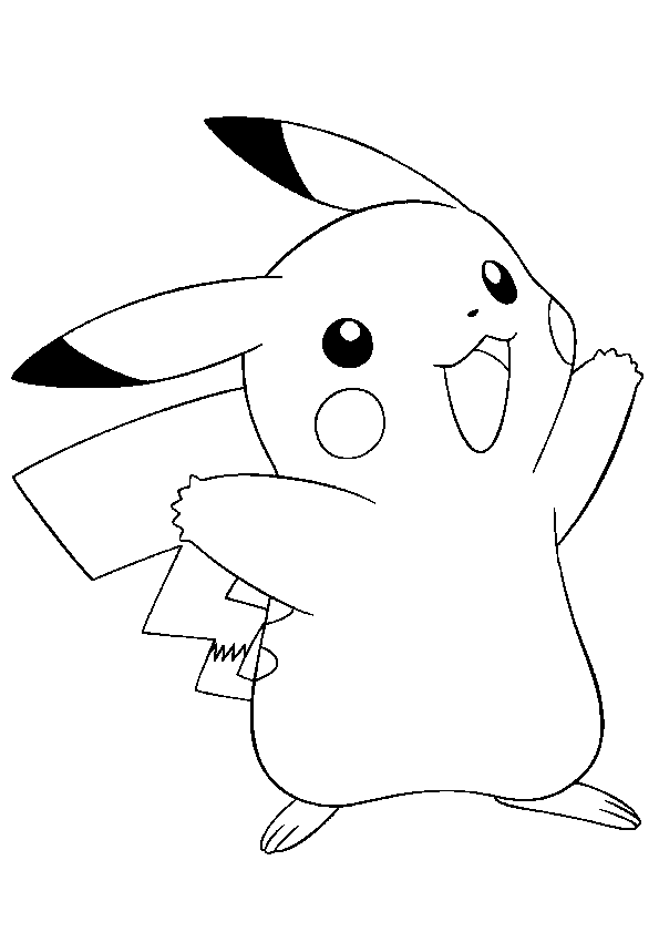 coloriage pokemon pikachu - Coloriage Pokemon sur Hugolescargot 