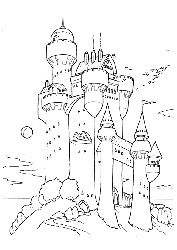 Coloriage Château fort TFOU - coloriage chateau princesse